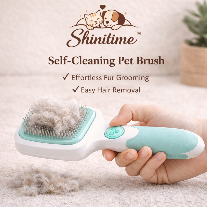 🐾 Shinitime™ SmartCare Self-Cleaning Pet Brush